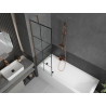 Mexen Next pare-douche à 1 aile 60 x 150 cm, grille noire, or rose - 895-060-000-00-77-60