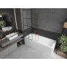 Mexen Next paroi de baignoire 1-volet 60 x 150 cm, grille noire, or rose - 895-060-000-00-77-60
