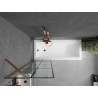 Mexen Next pare-douche à 1 aile 60 x 150 cm, grille noire, or rose - 895-060-000-00-77-60
