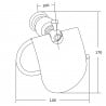 Mexen Estela support de papier toilette, or rose - 7011533-60