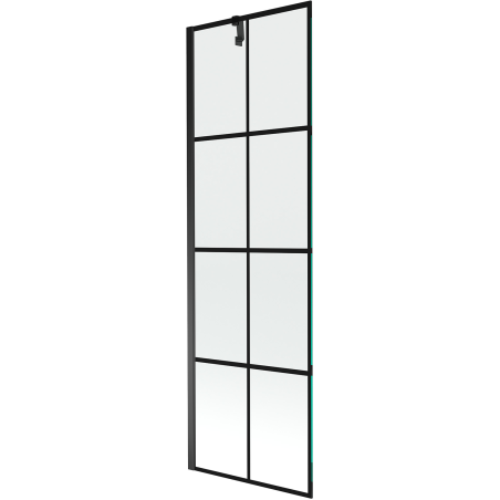 Mexen Next pare-douche de baignoire 1 volet 60 x 150 cm, grille noire, noir - 895-060-000-00-77-70