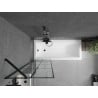 Mexen Next pare-douche de baignoire 1 volet 60 x 150 cm, grille noire, noir - 895-060-000-00-77-70