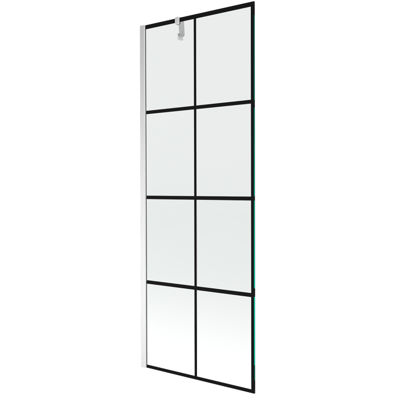 Mexen Next écran de baignoire à 1 ailette 70 x 150 cm, Design noir, Chrome - 895-070-000-00-77-01