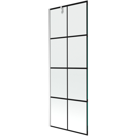 Mexen Next écran de baignoire à 1 ailette 70 x 150 cm, Design noir, Chrome - 895-070-000-00-77-01