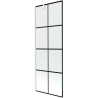 Mexen Next paroi de baignoire 1-volet 70 x 150 cm, grille noire, blanc - 895-070-000-00-77-20