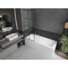 Mexen Next paroi de baignoire à 1 panneau 70 x 150 cm, grille noire, or - 895-070-000-00-77-50