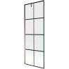 Mexen Next paroi de douche 1 volet 70 x 150 cm, grille noire, or rose - 895-070-000-00-77-60
