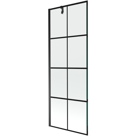 Mexen Next écran de baignoire à 1 ailette 70 x 150 cm, Design noir, Noir - 895-070-000-00-77-70