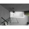 Mexen Next paroi de douche à 1 volet 70 x 150 cm, grille noire, noir - 895-070-000-00-77-70