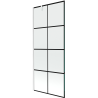 Paroi de baignoire à 1 volet Mexen Next 80 x 150 cm, grille noire, blanc - 895-080-000-00-77-20