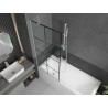 Mexen Next pare-douche de baignoire à 1 volet 80 x 150 cm, grille noire, blanc - 895-080-000-00-77-20