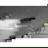 Mexen Next écran de baignoire à 1 ailette 80 x 150 cm, Design noir, Blanc - 895-080-000-00-77-20