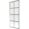 Mexen Next paroi de baignoire à 1 volet 80 x 150 cm, grille noire, dorée - 895-080-000-00-77-50