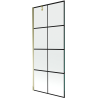 Mexen Next paroi de baignoire pivotante à 1 panneau 80 x 150 cm, carreaux noirs, doré - 895-080-000-00-77-50