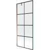 Mexen Next paroi de baignoire 1-volet 80 x 150 cm, grille noire, or rose - 895-080-000-00-77-60