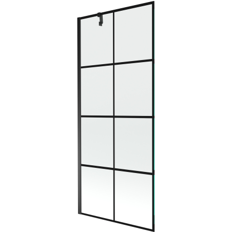 Mexen Next pare-douche 1-volet 80 x 150 cm, grille noire, noir - 895-080-000-00-77-70