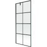 Mexen Next paroi de baignoire 1 battant 80 x 150 cm, grille noire, noir - 895-080-000-00-77-70