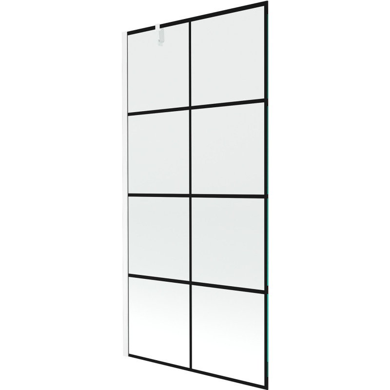 Mexen Next écran de baignoire à 1 ailette 90 x 150 cm, Design noir, Blanc - 895-090-000-00-77-20