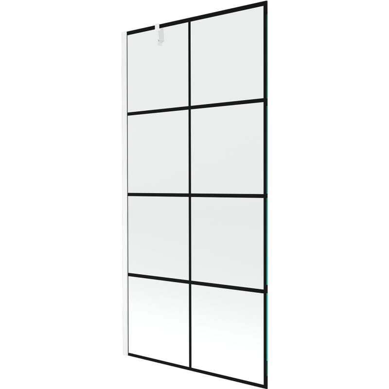 Mexen Next pare-douche à 1 vantail 90 x 150 cm, grille noire, blanc - 895-090-000-00-77-20