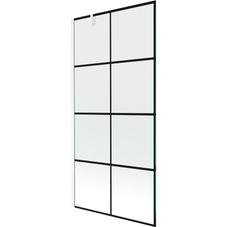 Mexen Next écran de baignoire à 1 ailette 90 x 150 cm, Design noir, Blanc - 895-090-000-00-77-20