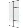 Paroi de baignoire Mexen Next 1 volet 90 x 150 cm, grille noire, blanc - 895-090-000-00-77-20