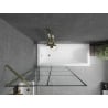 Mexen Next paroi de baignoire à 1 battant 90 x 150 cm, grille noire, dorée - 895-090-000-00-77-50