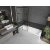 Mexen Next paroi de douche 1 volet 90 x 150 cm, grille noire, or rose - 895-090-000-00-77-60