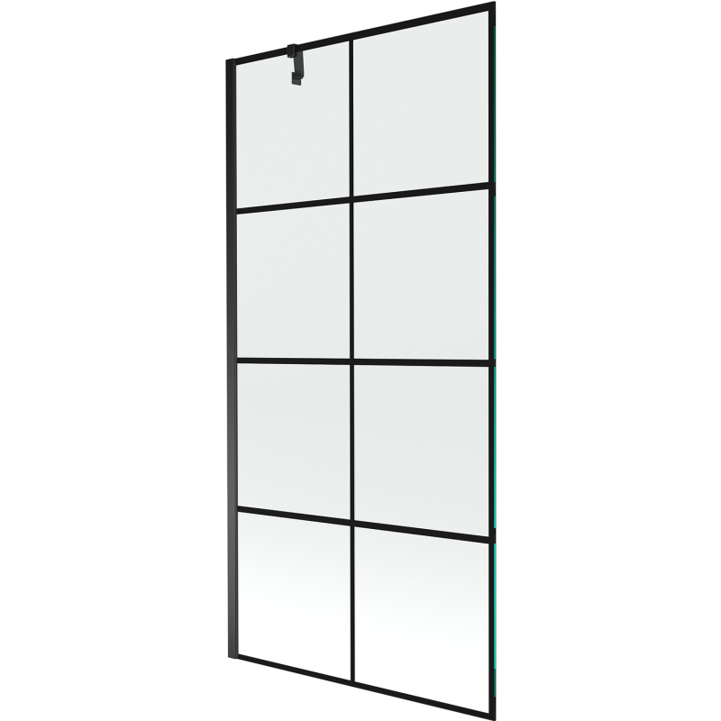 Mexen Next écran de baignoire à 1 ailette 90 x 150 cm, Design noir, Noir - 895-090-000-00-77-70