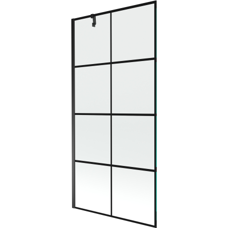 Mexen Next écran de baignoire à 1 ailette 90 x 150 cm, Design noir, Noir - 895-090-000-00-77-70