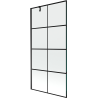 Mexen Next paroi de douche 1 volet 90 x 150 cm, grille noire, noir - 895-090-000-00-77-70