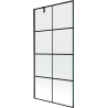 Paroi de baignoire à 1 volet Mexen Next 90 x 150 cm, grille noire, noir - 895-090-000-00-77-70