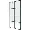Mexen Next paroi de baignoire 1 volet 100 x 150 cm, grille noire, chromé - 895-100-000-00-77-01