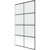 Paroi de baignoire un volet Mexen Next 100 x 150 cm, grille noire, blanc - 895-100-000-00-77-20