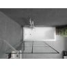 Paroi de baignoire un volet Mexen Next 100 x 150 cm, grille noire, blanc - 895-100-000-00-77-20