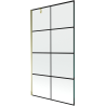 Paroi de baignoire Mexen Next 1 volet 100 x 150 cm, grille noire, doré - 895-100-000-00-77-50