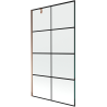 Mexen Next paroi de douche 1 volet 100 x 150 cm, grille noire, or rose - 895-100-000-00-77-60