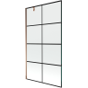 Paroi de baignoire 1 volet Mexen Next 100 x 150 cm, grille noire, or rose - 895-100-000-00-77-60