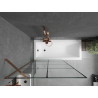 Mexen Next paroi de douche 1 volet 100 x 150 cm, grille noire, or rose - 895-100-000-00-77-60