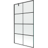 Mexen Next paroi de baignoire à 1 volet 100 x 150 cm, grille noire, noir - 895-100-000-00-77-70