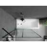 Mexen Next paroi de bain 1-volet 100 x 150 cm, grille noire, noir - 895-100-000-00-77-70