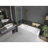 Paroi de baignoire Mexen Castor à 2 vantaux 80 x 150 cm, transparent, doré - 892-080-002-50-00