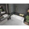 Paroi de baignoire Mexen Castor à 2 vantaux 80 x 150 cm, transparent, doré - 892-080-002-50-00