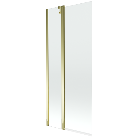 Mexen Flip paravent de baignoire à 2 volets 80 x 150 cm, transparent, doré - 894-080-101-50-00