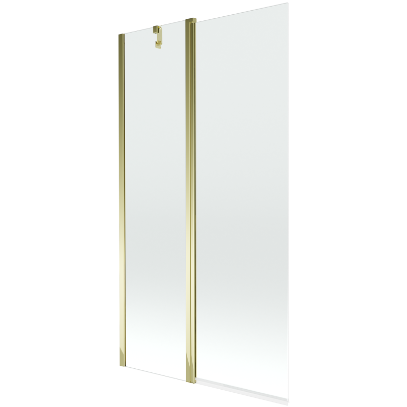 Paroi de baignoire Mexen Flip 2 volets 100 x 150 cm, transparent, doré - 894-100-101-50-00
