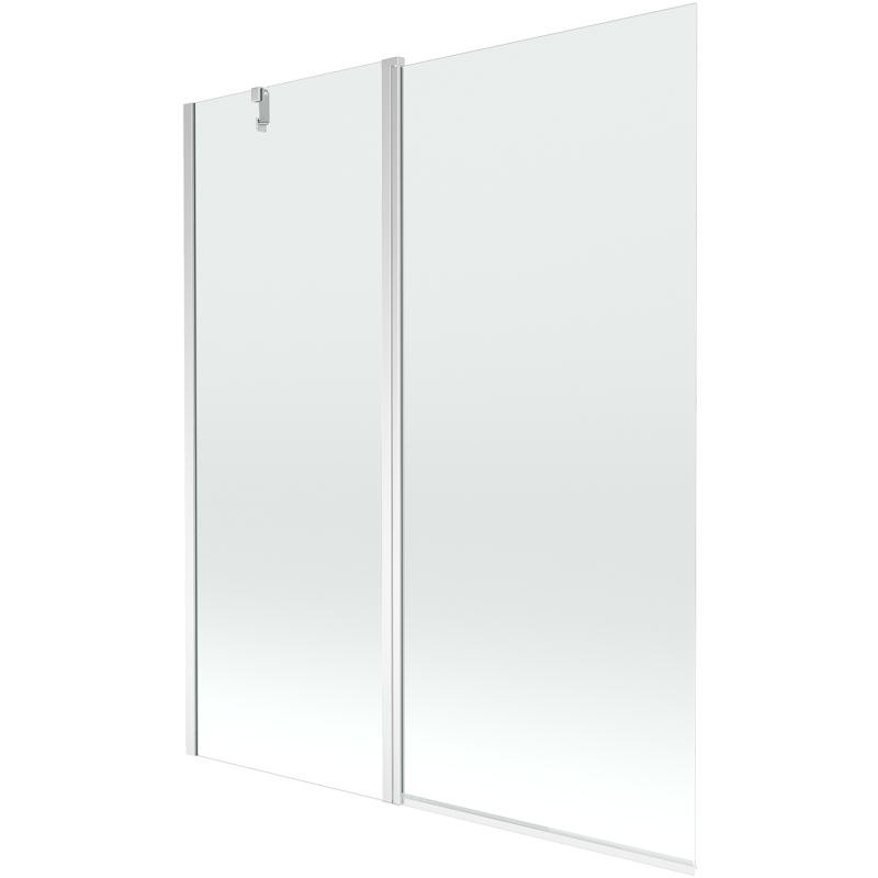 Mexen Flip paroi de baignoire à 2 volets 140 x 150 cm, transparent, chromé - 894-140-101-01-00