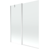 Mexen Flip paroi de baignoire à 2 volets 140 x 150 cm, transparent, chromé - 894-140-101-01-00