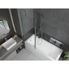 Mexen Flip paroi de baignoire à 2 battants 140 x 150 cm, transparent, chrome - 894-140-101-01-00
