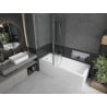 Mexen Flip paroi de baignoire à 2 volets 140 x 150 cm, transparent, chromé - 894-140-101-01-00