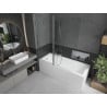 Mexen Flip paroi de baignoire à 2 volets 140 x 150 cm, transparent, chromé - 894-140-101-01-00