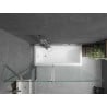 Mexen Flip paroi de baignoire à 2 volets 140 x 150 cm, transparent, chromé - 894-140-101-01-00